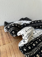 Black and white Authentic kuba /mudcloth handwoven African textile UAE