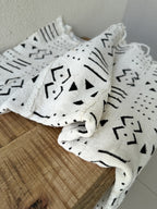 White Authentic Bogolan mud cloth from Mali – available in Dubai