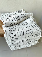 Black and white patterned authentic Bogolan cloth fabric available in Dubai and the UAE